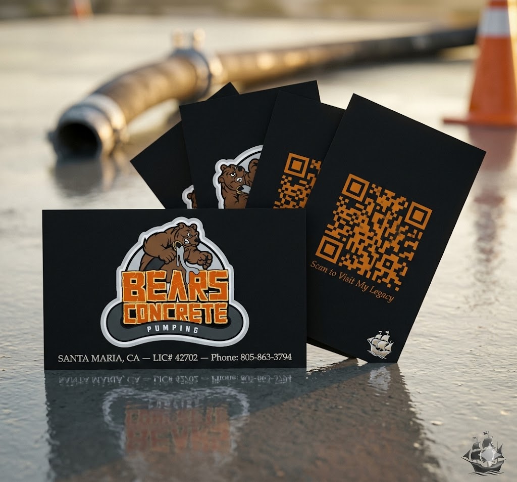 Bears Concrete Pumping — business cards