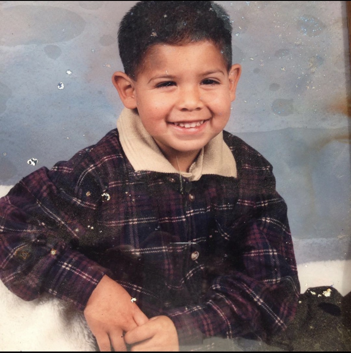 Bear as a child — school portrait