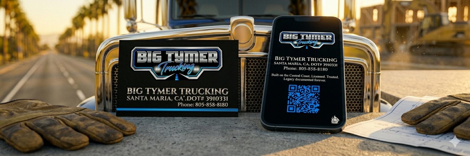 Big Tymer Trucking — business cards