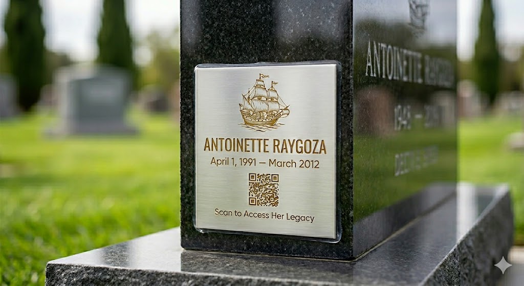 Cemetery Memorial QR Plaque